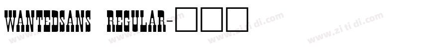 WantedSans Regular字体转换